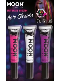 Smiffys 3 Colorations Mèches De Cheveux UV Néon – Moon Glow