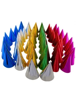 50 Chapeaux De Fêtes Couleurs Holographiques