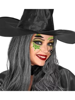 WIDMANN Adhésifs à Paillettes Visage - Sorcière Halloween -Halloween Soldes Boutique adhesifs a paillettes visage sorciere halloween 2