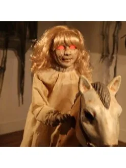 Automate Poupée Fantôme Sur Cheval à Bascule -Halloween Soldes Boutique automate poupee fantome sur cheval a bascule 3