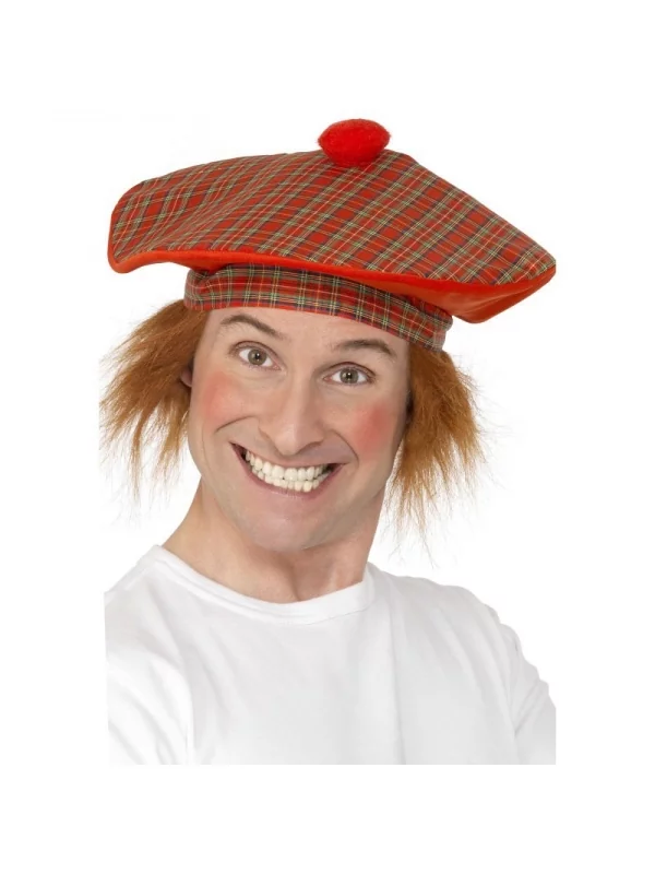 Smiffys Béret écossais Avec Cheveux 3 Smiffys Béret écossais Avec Cheveux