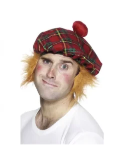 Smiffys Béret écossais + Cheveux