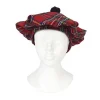 Béret écossais Tartan Rouge Pour Homme Et Femme -Halloween Soldes Boutique beret ecossais tartan rouge pour homme et femme