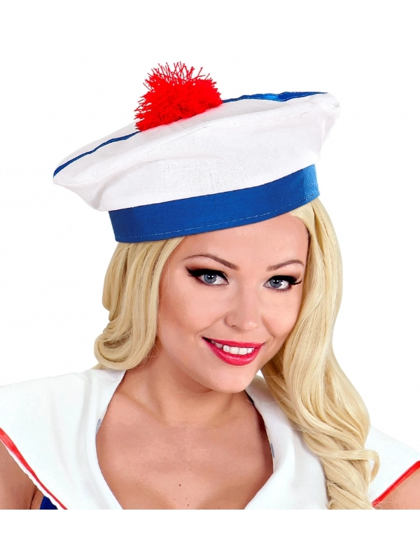 WIDMANN Béret Marin Avec Pompon Rouge - Adulte 4 WIDMANN Béret Marin Avec Pompon Rouge - Adulte – Image 2