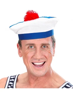 WIDMANN Béret Marin Avec Pompon Rouge - Adulte