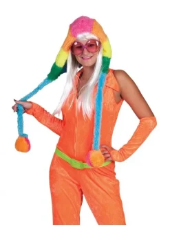 ESPA - Funny Fashion Bonnet Arc-en-ciel Avec Pompons