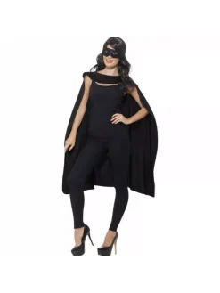 Smiffys Cape Avec Masque Noir