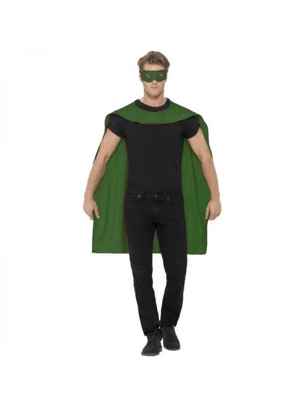 Smiffys Cape Avec Masque Vert 3 Smiffys Cape Avec Masque Vert
