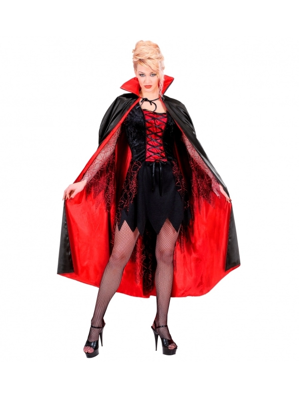 WIDMANN Cape De Vampire Noir Avec Doublure Rouge Et Col Haut - Adulte 4 WIDMANN Cape De Vampire Noir Avec Doublure Rouge Et Col Haut - Adulte – Image 2