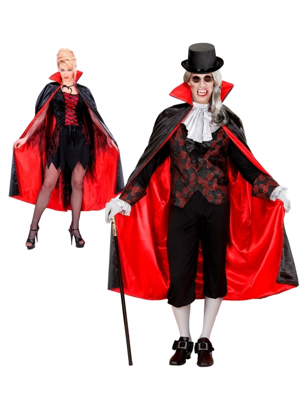 WIDMANN Cape De Vampire Noir Avec Doublure Rouge Et Col Haut - Adulte 3 WIDMANN Cape De Vampire Noir Avec Doublure Rouge Et Col Haut - Adulte