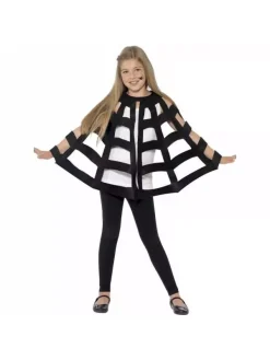 Smiffys Cape Enfant Toile D'araignée Ajourée Noire