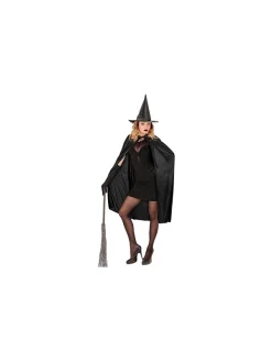 WIDMANN Cape Noire Adulte 120 Cm 7 WIDMANN Cape Noire Adulte 120 Cm -Halloween Soldes Boutique cape noire adulte 120 cm 1