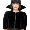 Smiffys Cape Noire De Reine Maléfique -Halloween Soldes Boutique cape noire de reine malefique