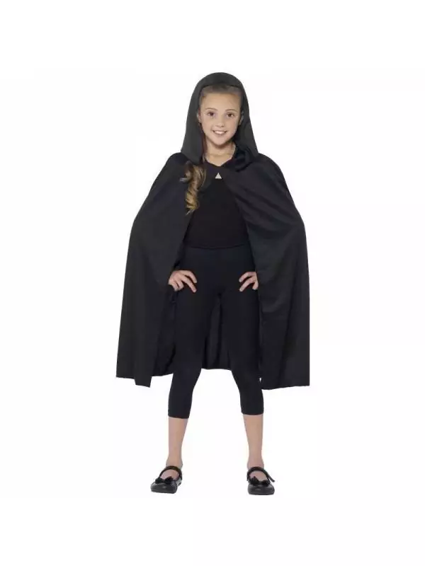 Smiffys Cape Noire Enfant Avec Capuche 3 Smiffys Cape Noire Enfant Avec Capuche