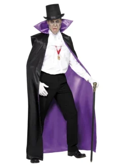 Smiffys Cape Réversible Adulte Noir Et Violet