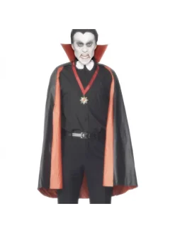 Smiffys Cape Réversible Noire Et Rouge