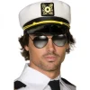 Smiffys Casquette Capitaine Avec Visière PVC -Halloween Soldes Boutique casquette capitaine avec visiere pvc