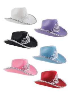Chapeau Cowboy Avec Diadème, Femme - 6 Couleurs Au Choix -Halloween Soldes Boutique chapeau cowboy avec diademe femme 6 couleurs au choix 6
