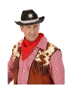 WIDMANN Chapeau De Shérif Adulte, Noir Ou Marron -Halloween Soldes Boutique chapeau de sherif adulte noir ou marron 4