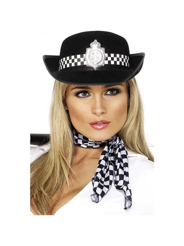 Smiffys Chapeau Feutre Noir De Policière 3 Smiffys Chapeau Feutre Noir De Policière