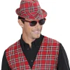 WIDMANN Chapeau Feutre, Tartan Rouge -Halloween Soldes Boutique chapeau feutre tartan rouge
