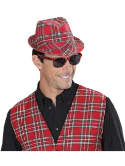 WIDMANN Chapeau Feutre, Tartan Rouge