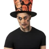 Smiffys Chapeau Haut De Forme, Impression Citrouilles -Halloween Soldes Boutique chapeau haut de forme impression citrouilles