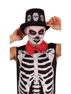 Chapeau Haut De Forme Lumineux Dia De Los Muertos