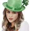 Smiffys Chapeau Melon En Velours Avec Trèfle Irlandais -Halloween Soldes Boutique chapeau melon en velours avec trefle irlandais