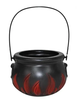 Chaudron Sorcière Avec Flammes 15 Cm