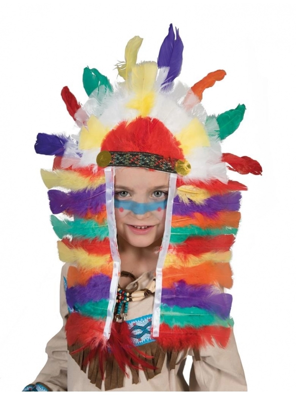 Coiffe De Chef Indien Enfant - 55 Cm 3 Coiffe De Chef Indien Enfant - 55 Cm