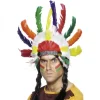 Smiffys Coiffe Indienne Plumes Multicolores 2 Smiffys Coiffe Indienne Plumes Multicolores -Halloween Soldes Boutique coiffe indienne plumes multicolores