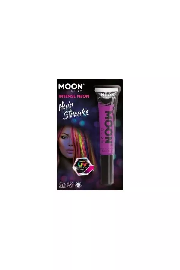 Smiffys Coloration Mèches De Cheveux UV Néon Violet– Moon Glow 3 Smiffys Coloration Mèches De Cheveux UV Néon Violet– Moon Glow