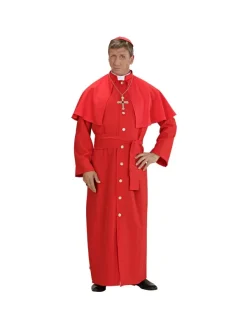 WIDMANN Costume Cardinal Rouge Du XXL Au XXXL (tunique, Cape, Ceinture, Calotte)