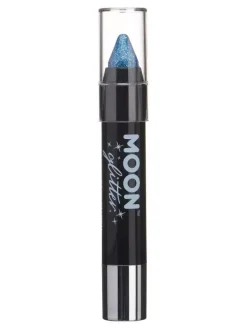 Smiffys Crayon Pour Le Corps à Paillettes Holographiques Bleu– Moon Glitter, 3,5g