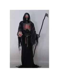 Décoration D'Halloween Avec Faucheuse Animée De 2,15m