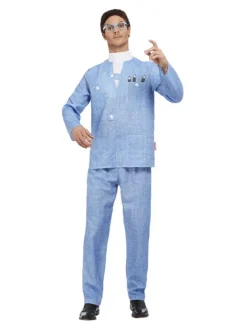 Smiffys Déguisement Brains Thunderbirds, Bleu (Veste, Pantalon, Perruque Et Lunettes) -Halloween Soldes Boutique deguisement brains thunderbirds bleu veste pantalon perruque et lunettes 2