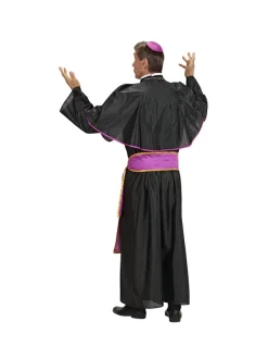 WIDMANN Déguisement Cardinal Homme Noir Et Violet -Halloween Soldes Boutique deguisement cardinal homme noir et violet 2