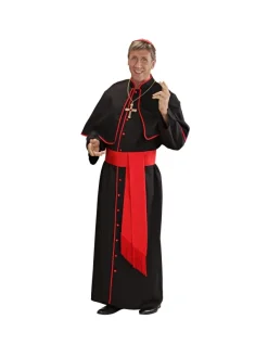 WIDMANN Déguisement Cardinal Noir Et Rouge Homme