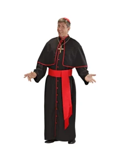 WIDMANN Déguisement Cardinal Noir Et Rouge Homme -Halloween Soldes Boutique deguisement cardinal noir et rouge homme 1 2