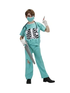 WIDMANN Déguisement Chirurgien Tueur (chemise Avec Buste Avec Os, Pantalon, Masque) -Halloween Soldes Boutique deguisement chirurgien tueur chemise avec buste avec os pantalon masque 1