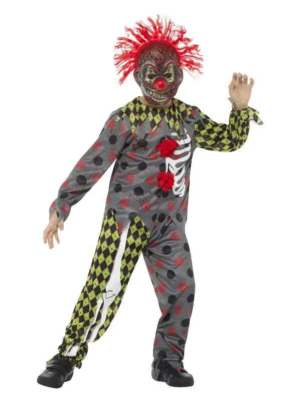 Smiffys Déguisement Clown Fou Enfant (haut, Pantalon Et Masque En EVA Avec Cheveux) 3 Smiffys Déguisement Clown Fou Enfant (haut, Pantalon Et Masque En EVA Avec Cheveux)