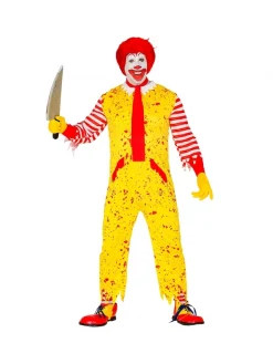 WIDMANN Déguisement Clown Tueur Jaune Avec Chaussettes Et Cravate -Halloween Soldes Boutique deguisement clown tueur jaune avec chaussettes et cravate 1