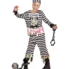 WIDMANN Déguisement De Prisonnier Zombie Garçon (casaque, Pantalon, Chapeau) -Halloween Soldes Boutique deguisement de prisonnier zombie garcon casaque pantalon chapeau