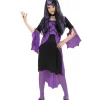 WIDMANN Déguisement De Vampire Fille Noir Et Violet ( Robe Et Tour De Cou) -Halloween Soldes Boutique deguisement de vampire fille noir et violet robe et tour de cou