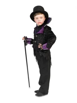 Déguisement De Vampire Garçon Avec Veste Queue De Pie Et Jabot