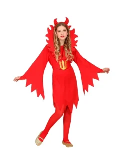 WIDMANN Déguisement Démon Fille Rouge (robe, Ceinture Avec Maxi Collar)