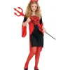 WIDMANN Déguisement Diablesse Rouge Et Noir (robe, Cornes)
