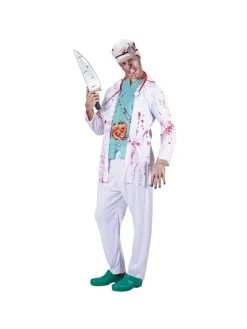 WIDMANN Déguisement Docteur Zombie (blouse De Labo Avec Boyaux, Coiffe) -Halloween Soldes Boutique deguisement docteur zombie blouse de labo avec boyaux coiffe 1