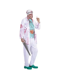 WIDMANN Déguisement Docteur Zombie (blouse De Labo Avec Boyaux, Coiffe) -Halloween Soldes Boutique deguisement docteur zombie blouse de labo avec boyaux coiffe 2